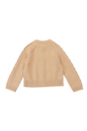 Beige merino wool blend cardigan DONSJE KIDS | 407080000073